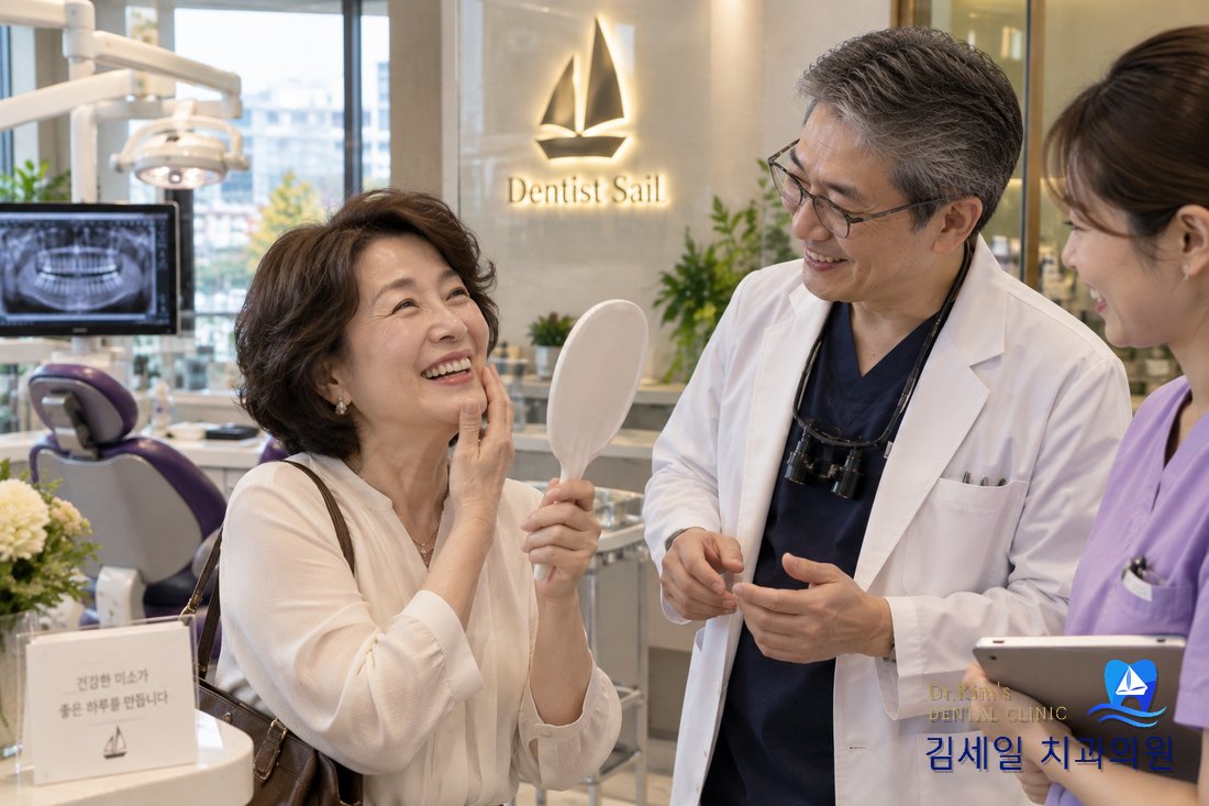 진료 후 만족스러워하는 환자