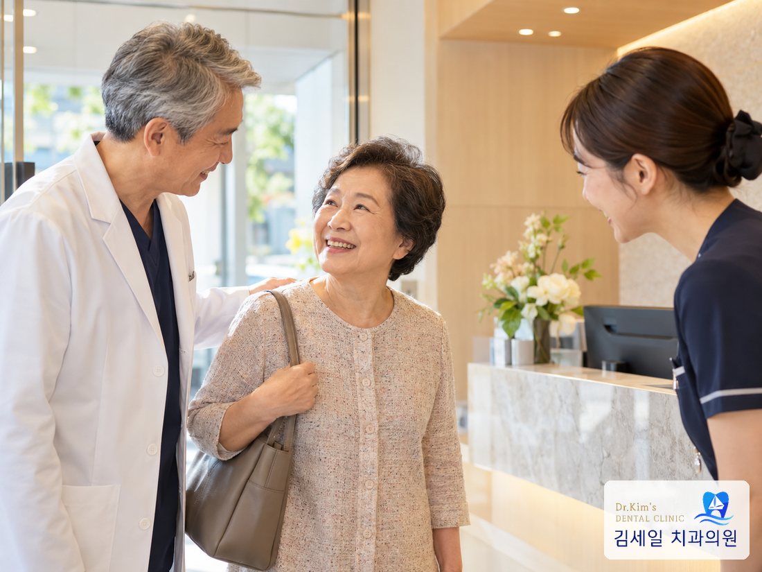 내원하신 환자분을 반갑게 맞이하는 의료진