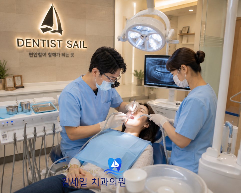 앞니 치료 후 밝은 미소 김세일 치과