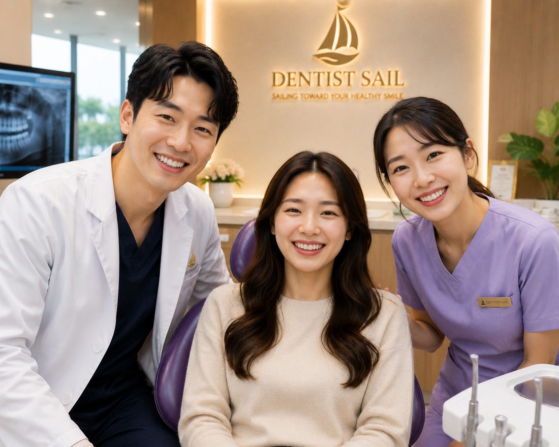 김세일치과 진료팀과 환자