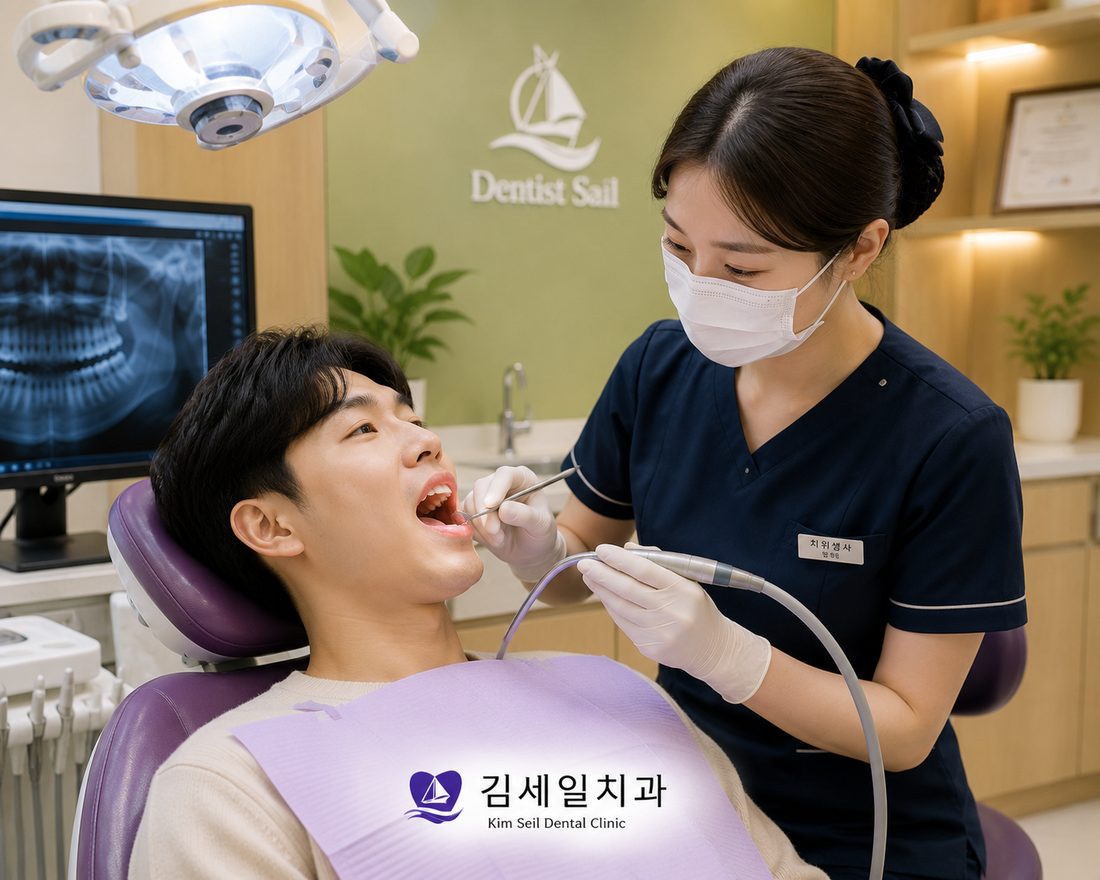 치과 진료를 받는 모습