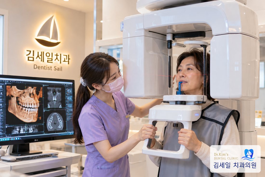 파노라마·CT 촬영 위치를 잡는 장면